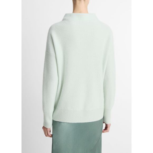 VINCE M $445 Plush Cashmere Funnel-Neck Sweater - Picture 2 of 8